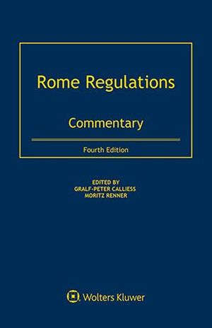 Rome Regulations: Commentary, 4th ed cover