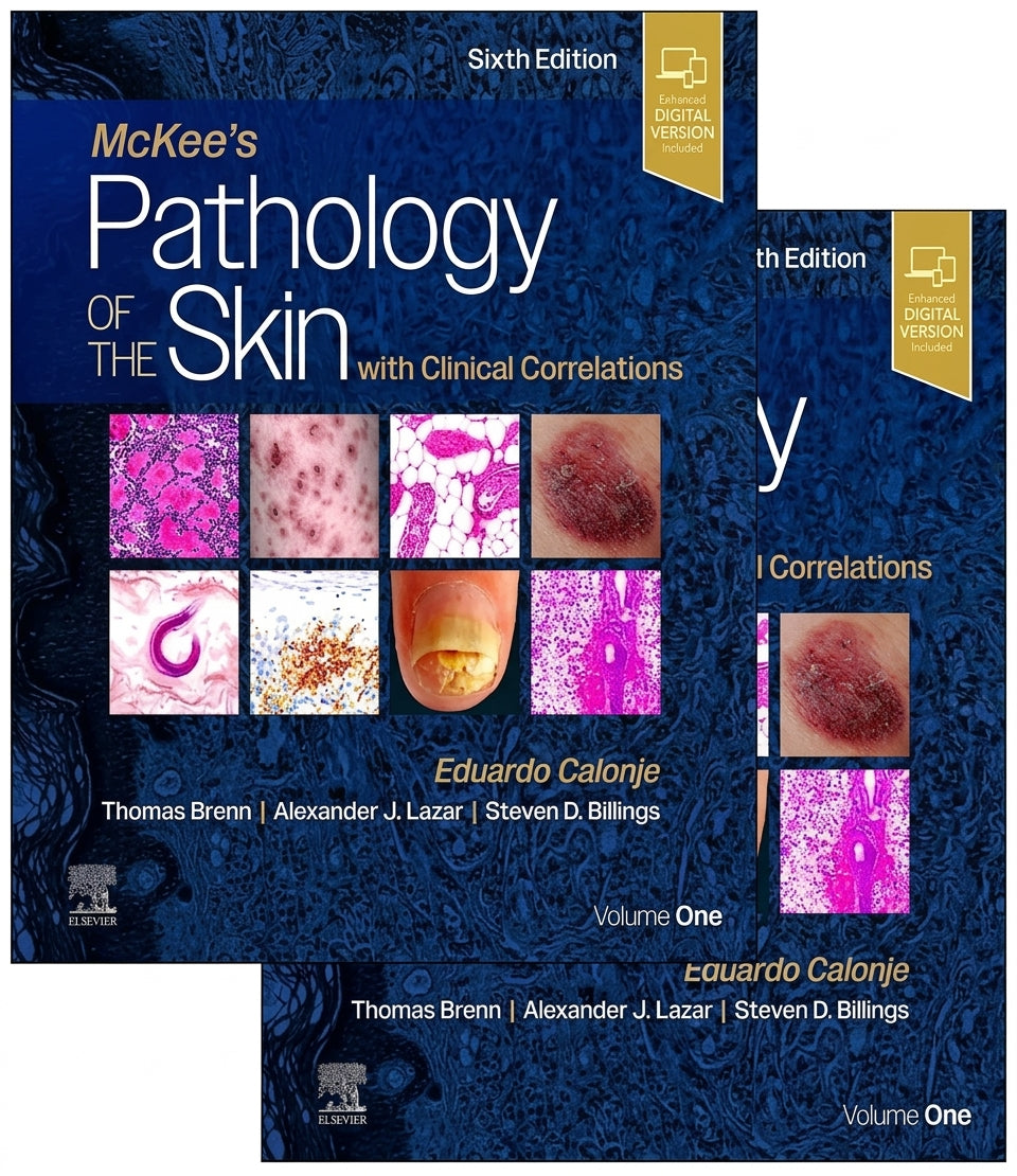 McKinney's Pathology of the Skin, Sixth Edition, Volume One digital textbook cover shown against a white background, with a second overlapping copy of the book visible behind it.