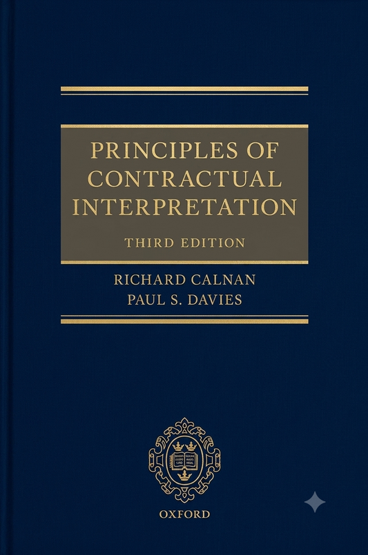 Principles of Contractual Interpretation, 3rd Edition cover